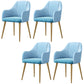 Nordic Style Metal Dining Room Chairs Upholstered Side Armchair for Restaurant Use Blue 4 Piece Set Clearhalo ' kitchen&dining_furn' 'Dining Chairs' 'Dining Tables & Seating' 'dining_chair' 'furn' 'furn_dining_chair' 'Furniture' 'furniture_dining_chair' 'Kitchen & Dining Furniture' 'kitchen' 4502168
