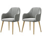 Nordic Style Metal Dining Room Chairs Upholstered Side Armchair for Restaurant Use Light Gray 2 Piece Set Clearhalo ' kitchen&dining_furn' 'Dining Chairs' 'Dining Tables & Seating' 'dining_chair' 'furn' 'furn_dining_chair' 'Furniture' 'furniture_dining_chair' 'Kitchen & Dining Furniture' 'kitchen' 4502173