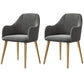 Nordic Style Metal Dining Room Chairs Upholstered Side Armchair for Restaurant Use Dark Gray 2 Piece Set Clearhalo ' kitchen&dining_furn' 'Dining Chairs' 'Dining Tables & Seating' 'dining_chair' 'furn' 'furn_dining_chair' 'Furniture' 'furniture_dining_chair' 'Kitchen & Dining Furniture' 'kitchen' 4502179