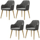 Nordic Style Metal Dining Room Chairs Upholstered Side Armchair for Restaurant Use Dark Gray 4 Piece Set Clearhalo ' kitchen&dining_furn' 'Dining Chairs' 'Dining Tables & Seating' 'dining_chair' 'furn' 'furn_dining_chair' 'Furniture' 'furniture_dining_chair' 'Kitchen & Dining Furniture' 'kitchen' 4502181