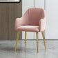 Nordic Style Metal Dining Room Chairs Upholstered Side Armchair for Restaurant Use Pink 1 Piece Clearhalo ' kitchen&dining_furn' 'Dining Chairs' 'Dining Tables & Seating' 'dining_chair' 'furn' 'furn_dining_chair' 'Furniture' 'furniture_dining_chair' 'Kitchen & Dining Furniture' 'kitchen' 4502182