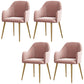 Nordic Style Metal Dining Room Chairs Upholstered Side Armchair for Restaurant Use Pink 4 Piece Set Clearhalo ' kitchen&dining_furn' 'Dining Chairs' 'Dining Tables & Seating' 'dining_chair' 'furn' 'furn_dining_chair' 'Furniture' 'furniture_dining_chair' 'Kitchen & Dining Furniture' 'kitchen' 4502186