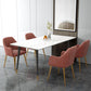 Nordic Style Metal Dining Room Chairs Upholstered Side Armchair for Restaurant Use Clearhalo ' kitchen&dining_furn' 'Dining Chairs' 'Dining Tables & Seating' 'dining_chair' 'furn' 'furn_dining_chair' 'Furniture' 'furniture_dining_chair' 'Kitchen & Dining Furniture' 'kitchen' 4502187
