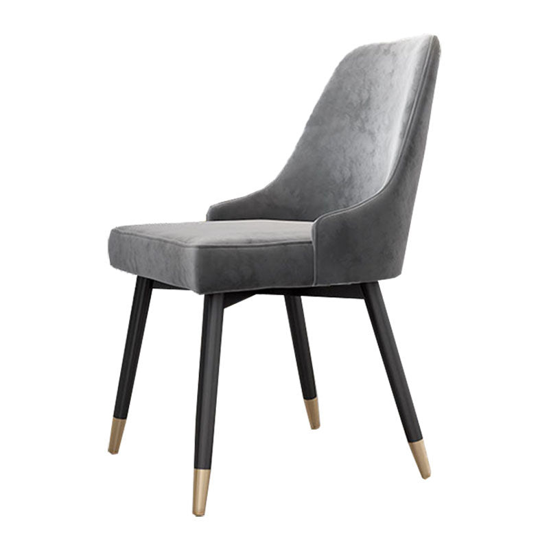 Scandinavian Design Upholstered Armless Dining Chairs Solid Back Dining Side Chair Clearhalo ' kitchen&dining_furn' 'Dining Chairs' 'Dining Tables & Seating' 'dining_chair' 'furn' 'furn_dining_chair' 'Furniture' 'furniture_dining_chair' 'Kitchen & Dining Furniture' 'kitchen' 4502204