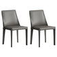 Designer Style Hotel Leather Side Chair Matte Finish Solid Back Dining Chair Grey 2 Piece Set Clearhalo ' kitchen&dining_furn' 'Dining Chairs' 'Dining Tables & Seating' 'dining_chair' 'furn' 'furn_dining_chair' 'Furniture' 'furniture_dining_chair' 'Kitchen & Dining Furniture' 'kitchen' 4502226