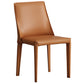 Designer Style Hotel Leather Side Chair Matte Finish Solid Back Dining Chair Orange 1 Piece Clearhalo ' kitchen&dining_furn' 'Dining Chairs' 'Dining Tables & Seating' 'dining_chair' 'furn' 'furn_dining_chair' 'Furniture' 'furniture_dining_chair' 'Kitchen & Dining Furniture' 'kitchen' 4502230