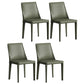 Designer Style Hotel Leather Side Chair Matte Finish Solid Back Dining Chair Green 4 Piece Set Clearhalo ' kitchen&dining_furn' 'Dining Chairs' 'Dining Tables & Seating' 'dining_chair' 'furn' 'furn_dining_chair' 'Furniture' 'furniture_dining_chair' 'Kitchen & Dining Furniture' 'kitchen' 4502239