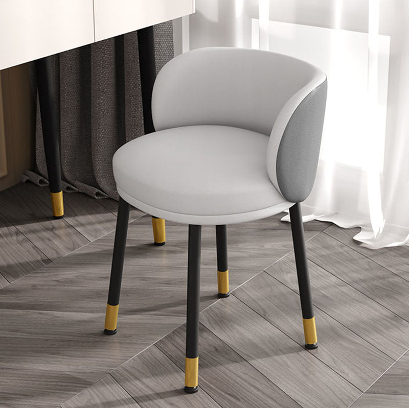 Scandinavian Design Solid Back Armless Dining Chairs Upholstered Side Chairs Clearhalo ' kitchen&dining_furn' 'Dining Chairs' 'Dining Tables & Seating' 'dining_chair' 'furn' 'furn_dining_chair' 'Furniture' 'furniture_dining_chair' 'Kitchen & Dining Furniture' 'kitchen' 4502244