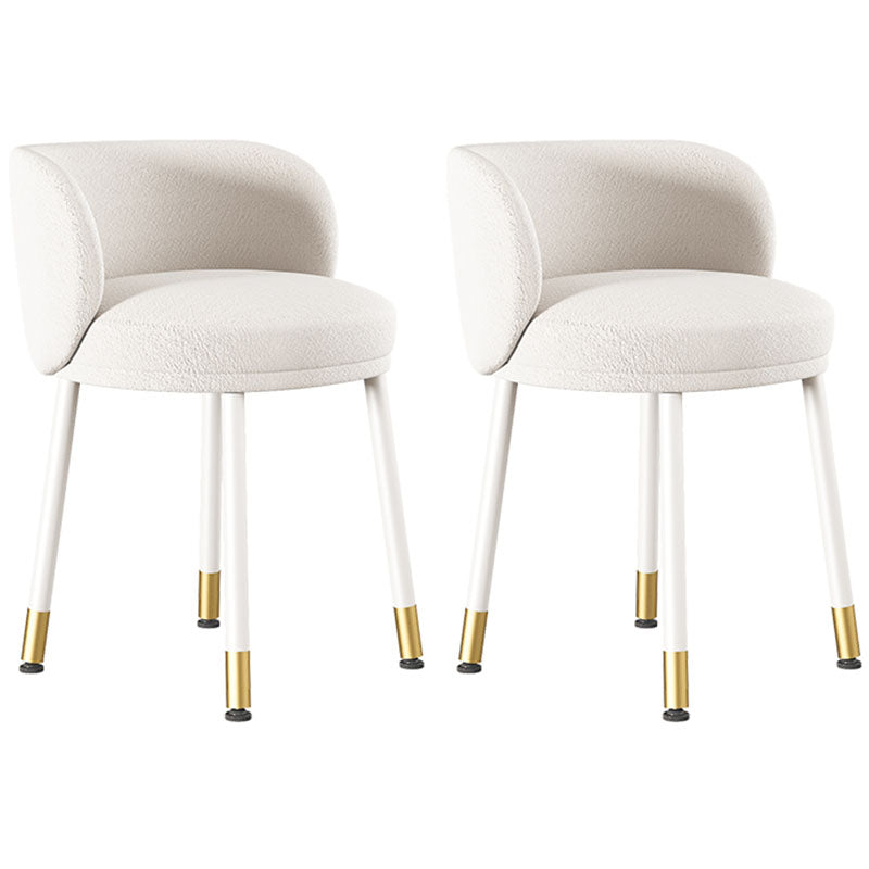 Scandinavian Design Solid Back Armless Dining Chairs Upholstered Side Chairs White 2 Piece Set Clearhalo ' kitchen&dining_furn' 'Dining Chairs' 'Dining Tables & Seating' 'dining_chair' 'furn' 'furn_dining_chair' 'Furniture' 'furniture_dining_chair' 'Kitchen & Dining Furniture' 'kitchen' 4502246