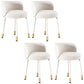 Scandinavian Design Solid Back Armless Dining Chairs Upholstered Side Chairs White 4 Piece Set Clearhalo ' kitchen&dining_furn' 'Dining Chairs' 'Dining Tables & Seating' 'dining_chair' 'furn' 'furn_dining_chair' 'Furniture' 'furniture_dining_chair' 'Kitchen & Dining Furniture' 'kitchen' 4502248