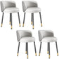 Scandinavian Design Solid Back Armless Dining Chairs Upholstered Side Chairs Grey 4 Piece Set Clearhalo ' kitchen&dining_furn' 'Dining Chairs' 'Dining Tables & Seating' 'dining_chair' 'furn' 'furn_dining_chair' 'Furniture' 'furniture_dining_chair' 'Kitchen & Dining Furniture' 'kitchen' 4502254