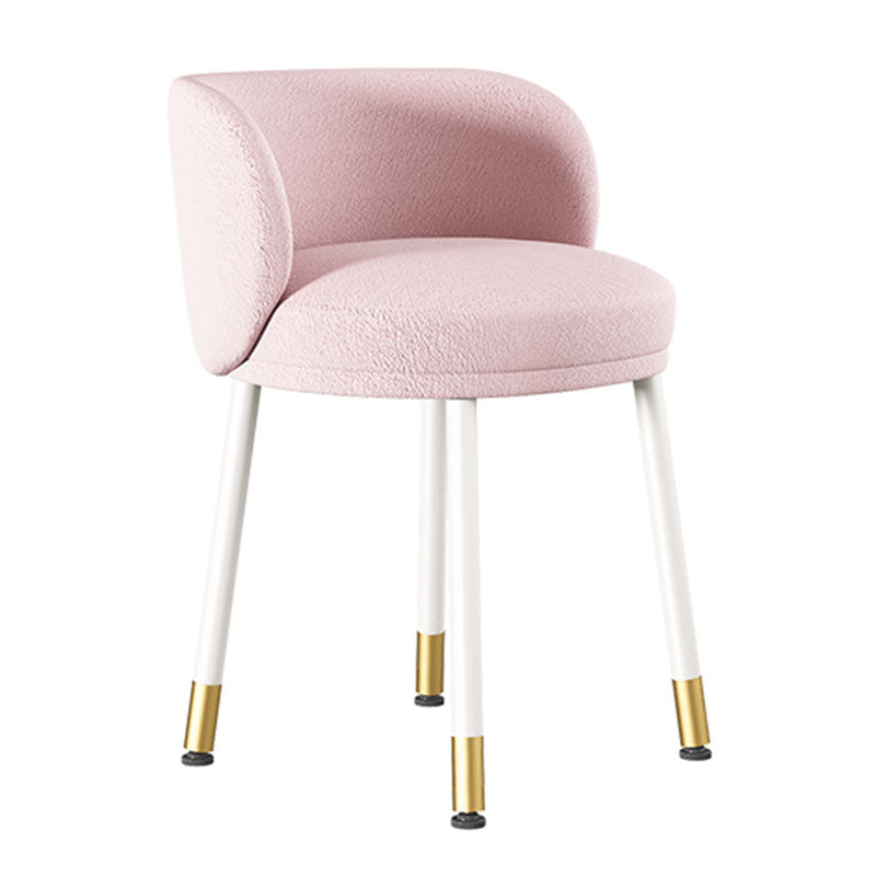 Scandinavian Design Solid Back Armless Dining Chairs Upholstered Side Chairs Pink 1 Piece Clearhalo ' kitchen&dining_furn' 'Dining Chairs' 'Dining Tables & Seating' 'dining_chair' 'furn' 'furn_dining_chair' 'Furniture' 'furniture_dining_chair' 'Kitchen & Dining Furniture' 'kitchen' 4502256
