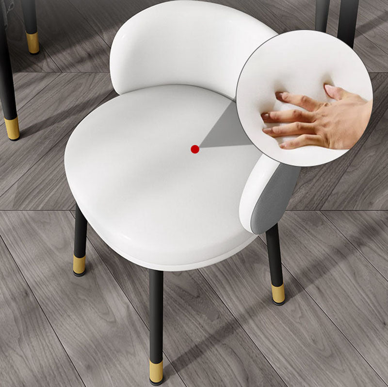 Scandinavian Design Solid Back Armless Dining Chairs Upholstered Side Chairs Clearhalo ' kitchen&dining_furn' 'Dining Chairs' 'Dining Tables & Seating' 'dining_chair' 'furn' 'furn_dining_chair' 'Furniture' 'furniture_dining_chair' 'Kitchen & Dining Furniture' 'kitchen' 4502257