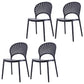 Scandinavian Plastic Kitchen Dining Room Side Chair Open Back Chair Black 4 Piece Set Clearhalo ' kitchen&dining_furn' 'Dining Chairs' 'Dining Tables & Seating' 'dining_chair' 'furn' 'furn_dining_chair' 'Furniture' 'furniture_dining_chair' 'Kitchen & Dining Furniture' 'kitchen' 4502271