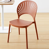 Scandinavian Plastic Kitchen Dining Room Side Chair Open Back Chair Clearhalo ' kitchen&dining_furn' 'Dining Chairs' 'Dining Tables & Seating' 'dining_chair' 'furn' 'furn_dining_chair' 'Furniture' 'furniture_dining_chair' 'Kitchen & Dining Furniture' 'kitchen' 4502272