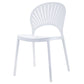 Scandinavian Plastic Kitchen Dining Room Side Chair Open Back Chair White 1 Piece Clearhalo ' kitchen&dining_furn' 'Dining Chairs' 'Dining Tables & Seating' 'dining_chair' 'furn' 'furn_dining_chair' 'Furniture' 'furniture_dining_chair' 'Kitchen & Dining Furniture' 'kitchen' 4502279