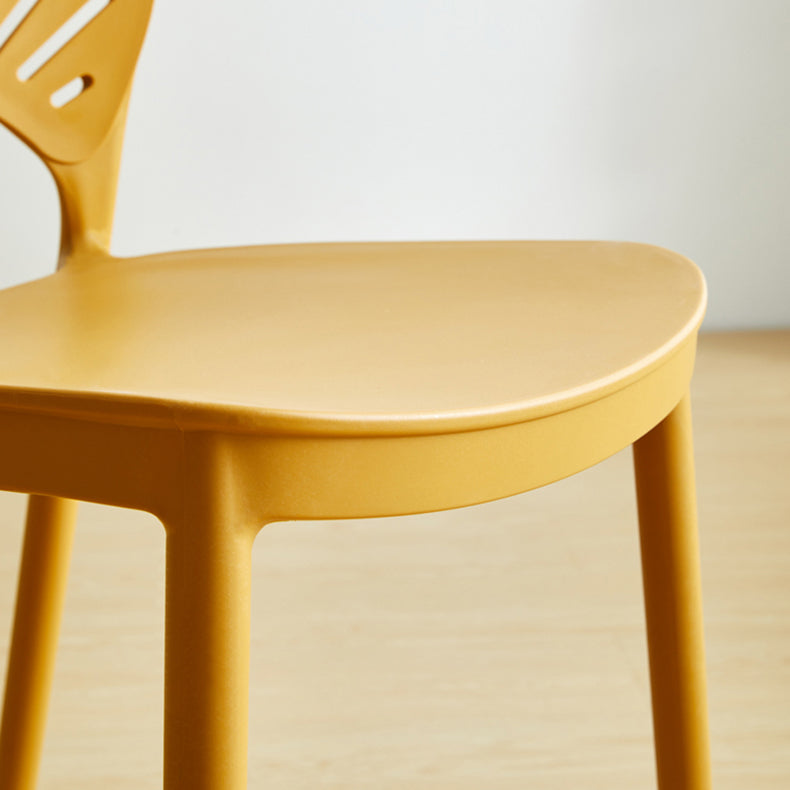 Scandinavian Plastic Kitchen Dining Room Side Chair Open Back Chair Clearhalo ' kitchen&dining_furn' 'Dining Chairs' 'Dining Tables & Seating' 'dining_chair' 'furn' 'furn_dining_chair' 'Furniture' 'furniture_dining_chair' 'Kitchen & Dining Furniture' 'kitchen' 4502281