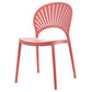 Scandinavian Plastic Kitchen Dining Room Side Chair Open Back Chair Red 1 Piece Clearhalo ' kitchen&dining_furn' 'Dining Chairs' 'Dining Tables & Seating' 'dining_chair' 'furn' 'furn_dining_chair' 'Furniture' 'furniture_dining_chair' 'Kitchen & Dining Furniture' 'kitchen' 4502284