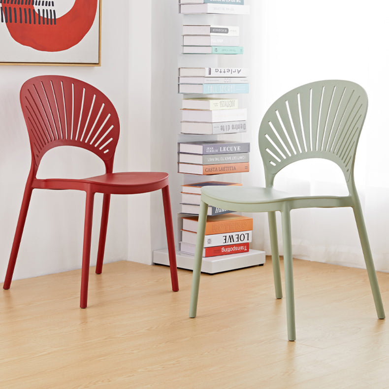 Scandinavian Plastic Kitchen Dining Room Side Chair Open Back Chair Clearhalo ' kitchen&dining_furn' 'Dining Chairs' 'Dining Tables & Seating' 'dining_chair' 'furn' 'furn_dining_chair' 'Furniture' 'furniture_dining_chair' 'Kitchen & Dining Furniture' 'kitchen' 4502290