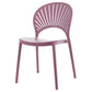 Scandinavian Plastic Kitchen Dining Room Side Chair Open Back Chair Purple 1 Piece Clearhalo ' kitchen&dining_furn' 'Dining Chairs' 'Dining Tables & Seating' 'dining_chair' 'furn' 'furn_dining_chair' 'Furniture' 'furniture_dining_chair' 'Kitchen & Dining Furniture' 'kitchen' 4502300