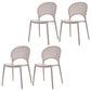 Scandinavian Plastic Kitchen Dining Room Side Chair Open Back Chair Khaki 4 Piece Set Clearhalo ' kitchen&dining_furn' 'Dining Chairs' 'Dining Tables & Seating' 'dining_chair' 'furn' 'furn_dining_chair' 'Furniture' 'furniture_dining_chair' 'Kitchen & Dining Furniture' 'kitchen' 4502305