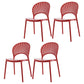Scandinavian Plastic Kitchen Dining Room Side Chair Open Back Chair Burgundy 4 Piece Set Clearhalo ' kitchen&dining_furn' 'Dining Chairs' 'Dining Tables & Seating' 'dining_chair' 'furn' 'furn_dining_chair' 'Furniture' 'furniture_dining_chair' 'Kitchen & Dining Furniture' 'kitchen' 4502308