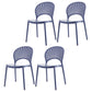 Scandinavian Plastic Kitchen Dining Room Side Chair Open Back Chair Gray Blue 4 Piece Set Clearhalo ' kitchen&dining_furn' 'Dining Chairs' 'Dining Tables & Seating' 'dining_chair' 'furn' 'furn_dining_chair' 'Furniture' 'furniture_dining_chair' 'Kitchen & Dining Furniture' 'kitchen' 4502320