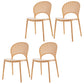 Scandinavian Plastic Kitchen Dining Room Side Chair Open Back Chair Beige 4 Piece Set Clearhalo ' kitchen&dining_furn' 'Dining Chairs' 'Dining Tables & Seating' 'dining_chair' 'furn' 'furn_dining_chair' 'Furniture' 'furniture_dining_chair' 'Kitchen & Dining Furniture' 'kitchen' 4502323