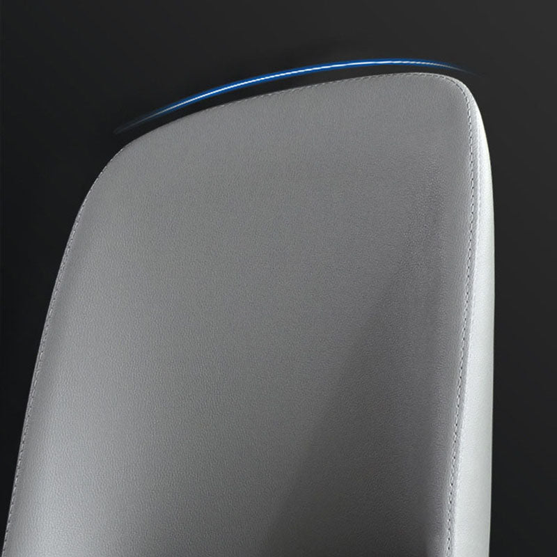 Contemporary Dining Armless Chair Matte Finish Leather Curved Parsons Chair Clearhalo ' kitchen&dining_furn' 'Dining Chairs' 'Dining Tables & Seating' 'dining_chair' 'furn' 'furn_dining_chair' 'Furniture' 'furniture_dining_chair' 'Kitchen & Dining Furniture' 'kitchen' 4502340