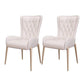 Glam Metal Dining Room Chairs Upholstered Side Armchair for Restaurant Use White 2 Piece Set Clearhalo ' kitchen&dining_furn' 'Dining Chairs' 'Dining Tables & Seating' 'dining_chair' 'furn' 'furn_dining_chair' 'Furniture' 'furniture_dining_chair' 'Kitchen & Dining Furniture' 'kitchen' 4502351