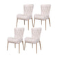 Glam Metal Dining Room Chairs Upholstered Side Armchair for Restaurant Use White 4 Piece Set Clearhalo ' kitchen&dining_furn' 'Dining Chairs' 'Dining Tables & Seating' 'dining_chair' 'furn' 'furn_dining_chair' 'Furniture' 'furniture_dining_chair' 'Kitchen & Dining Furniture' 'kitchen' 4502353