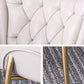 Glam Metal Dining Room Chairs Upholstered Side Armchair for Restaurant Use Clearhalo ' kitchen&dining_furn' 'Dining Chairs' 'Dining Tables & Seating' 'dining_chair' 'furn' 'furn_dining_chair' 'Furniture' 'furniture_dining_chair' 'Kitchen & Dining Furniture' 'kitchen' 4502362