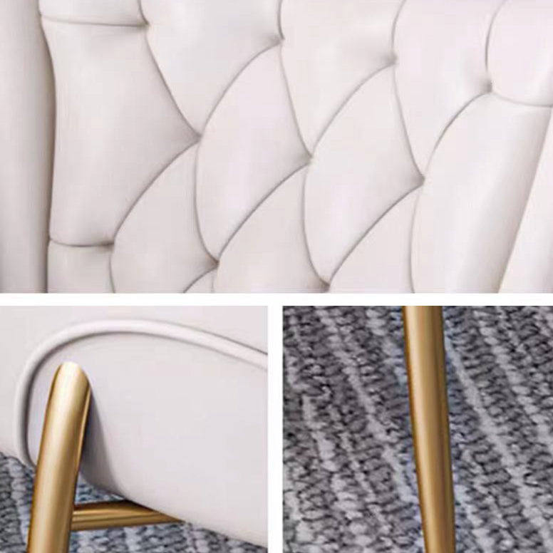 Glam Metal Dining Room Chairs Upholstered Side Armchair for Restaurant Use Clearhalo ' kitchen&dining_furn' 'Dining Chairs' 'Dining Tables & Seating' 'dining_chair' 'furn' 'furn_dining_chair' 'Furniture' 'furniture_dining_chair' 'Kitchen & Dining Furniture' 'kitchen' 4502362