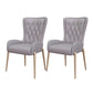 Glam Metal Dining Room Chairs Upholstered Side Armchair for Restaurant Use Grey 2 Piece Set Clearhalo ' kitchen&dining_furn' 'Dining Chairs' 'Dining Tables & Seating' 'dining_chair' 'furn' 'furn_dining_chair' 'Furniture' 'furniture_dining_chair' 'Kitchen & Dining Furniture' 'kitchen' 4502363