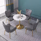 Glam Metal Dining Room Chairs Upholstered Side Armchair for Restaurant Use Clearhalo ' kitchen&dining_furn' 'Dining Chairs' 'Dining Tables & Seating' 'dining_chair' 'furn' 'furn_dining_chair' 'Furniture' 'furniture_dining_chair' 'Kitchen & Dining Furniture' 'kitchen' 4502364