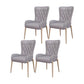 Glam Metal Dining Room Chairs Upholstered Side Armchair for Restaurant Use Grey 4 Piece Set Clearhalo ' kitchen&dining_furn' 'Dining Chairs' 'Dining Tables & Seating' 'dining_chair' 'furn' 'furn_dining_chair' 'Furniture' 'furniture_dining_chair' 'Kitchen & Dining Furniture' 'kitchen' 4502365