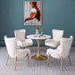 Glam Metal Dining Room Chairs Upholstered Side Armchair for Restaurant Use Clearhalo ' kitchen&dining_furn' 'Dining Chairs' 'Dining Tables & Seating' 'dining_chair' 'furn' 'furn_dining_chair' 'Furniture' 'furniture_dining_chair' 'Kitchen & Dining Furniture' 'kitchen' 4502367