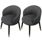Modern Upholstered Home Arm Chair Matte Finish Solid Back Dining Chair Grey 2 Piece Set Clearhalo ' kitchen&dining_furn' 'Dining Chairs' 'Dining Tables & Seating' 'dining_chair' 'furn' 'furn_dining_chair' 'Furniture' 'furniture_dining_chair' 'Kitchen & Dining Furniture' 'kitchen' 4502371