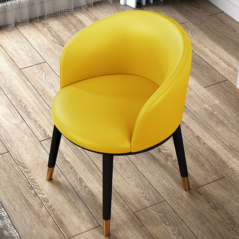Modern Upholstered Home Arm Chair Matte Finish Solid Back Dining Chair Clearhalo ' kitchen&dining_furn' 'Dining Chairs' 'Dining Tables & Seating' 'dining_chair' 'furn' 'furn_dining_chair' 'Furniture' 'furniture_dining_chair' 'Kitchen & Dining Furniture' 'kitchen' 4502376