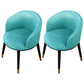 Modern Upholstered Home Arm Chair Matte Finish Solid Back Dining Chair Sky Blue 2 Piece Set Clearhalo ' kitchen&dining_furn' 'Dining Chairs' 'Dining Tables & Seating' 'dining_chair' 'furn' 'furn_dining_chair' 'Furniture' 'furniture_dining_chair' 'Kitchen & Dining Furniture' 'kitchen' 4502389
