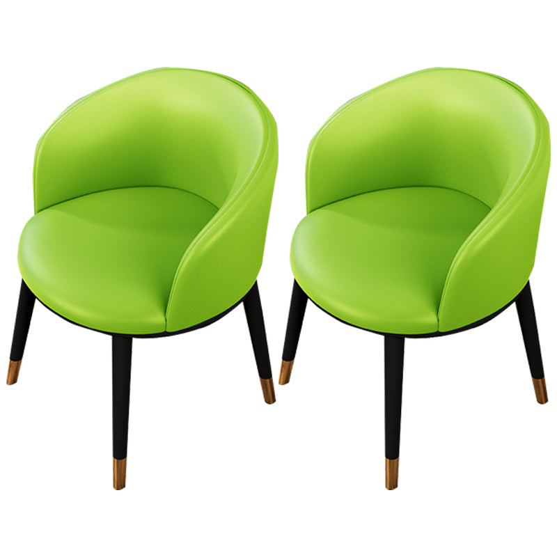 Modern Upholstered Home Arm Chair Matte Finish Solid Back Dining Chair Green 2 Piece Set Clearhalo ' kitchen&dining_furn' 'Dining Chairs' 'Dining Tables & Seating' 'dining_chair' 'furn' 'furn_dining_chair' 'Furniture' 'furniture_dining_chair' 'Kitchen & Dining Furniture' 'kitchen' 4502390