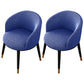 Modern Upholstered Home Arm Chair Matte Finish Solid Back Dining Chair Lake Blue 2 Piece Set Clearhalo ' kitchen&dining_furn' 'Dining Chairs' 'Dining Tables & Seating' 'dining_chair' 'furn' 'furn_dining_chair' 'Furniture' 'furniture_dining_chair' 'Kitchen & Dining Furniture' 'kitchen' 4502394