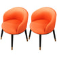 Modern Upholstered Home Arm Chair Matte Finish Solid Back Dining Chair Orange 2 Piece Set Clearhalo ' kitchen&dining_furn' 'Dining Chairs' 'Dining Tables & Seating' 'dining_chair' 'furn' 'furn_dining_chair' 'Furniture' 'furniture_dining_chair' 'Kitchen & Dining Furniture' 'kitchen' 4502399