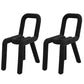 Designer Style Hotel Velvet Side Chair Matte Finish Open Back Dining Chair Black 2 Piece Set Clearhalo ' kitchen&dining_furn' 'Dining Chairs' 'Dining Tables & Seating' 'dining_chair' 'furn' 'furn_dining_chair' 'Furniture' 'furniture_dining_chair' 'Kitchen & Dining Furniture' 'kitchen' 4502404