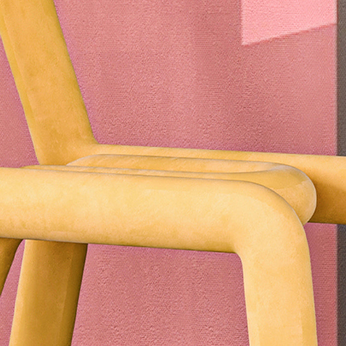 Designer Style Hotel Velvet Side Chair Matte Finish Open Back Dining Chair Clearhalo ' kitchen&dining_furn' 'Dining Chairs' 'Dining Tables & Seating' 'dining_chair' 'furn' 'furn_dining_chair' 'Furniture' 'furniture_dining_chair' 'Kitchen & Dining Furniture' 'kitchen' 4502415