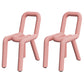 Designer Style Hotel Velvet Side Chair Matte Finish Open Back Dining Chair Pink 2 Piece Set Clearhalo ' kitchen&dining_furn' 'Dining Chairs' 'Dining Tables & Seating' 'dining_chair' 'furn' 'furn_dining_chair' 'Furniture' 'furniture_dining_chair' 'Kitchen & Dining Furniture' 'kitchen' 4502416