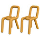 Designer Style Hotel Velvet Side Chair Matte Finish Open Back Dining Chair Yellow 2 Piece Set Clearhalo ' kitchen&dining_furn' 'Dining Chairs' 'Dining Tables & Seating' 'dining_chair' 'furn' 'furn_dining_chair' 'Furniture' 'furniture_dining_chair' 'Kitchen & Dining Furniture' 'kitchen' 4502420