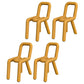 Designer Style Hotel Velvet Side Chair Matte Finish Open Back Dining Chair Yellow 4 Piece Set Clearhalo ' kitchen&dining_furn' 'Dining Chairs' 'Dining Tables & Seating' 'dining_chair' 'furn' 'furn_dining_chair' 'Furniture' 'furniture_dining_chair' 'Kitchen & Dining Furniture' 'kitchen' 4502421