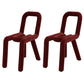 Designer Style Hotel Velvet Side Chair Matte Finish Open Back Dining Chair Burgundy 2 Piece Set Clearhalo ' kitchen&dining_furn' 'Dining Chairs' 'Dining Tables & Seating' 'dining_chair' 'furn' 'furn_dining_chair' 'Furniture' 'furniture_dining_chair' 'Kitchen & Dining Furniture' 'kitchen' 4502425
