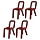 Designer Style Hotel Velvet Side Chair Matte Finish Open Back Dining Chair Burgundy 4 Piece Set Clearhalo ' kitchen&dining_furn' 'Dining Chairs' 'Dining Tables & Seating' 'dining_chair' 'furn' 'furn_dining_chair' 'Furniture' 'furniture_dining_chair' 'Kitchen & Dining Furniture' 'kitchen' 4502426